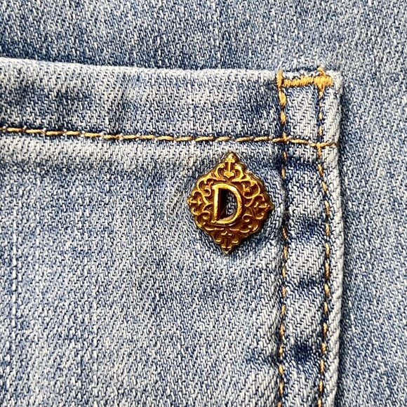 Democracy Blue Jeans Ab Technology Stretch Denim Womens Sz 10 Pockets - Picture 6 of 16